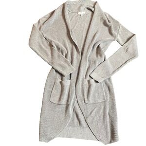 BP Long Open Front Knit Cardigan Sweater‎ Gray XXS